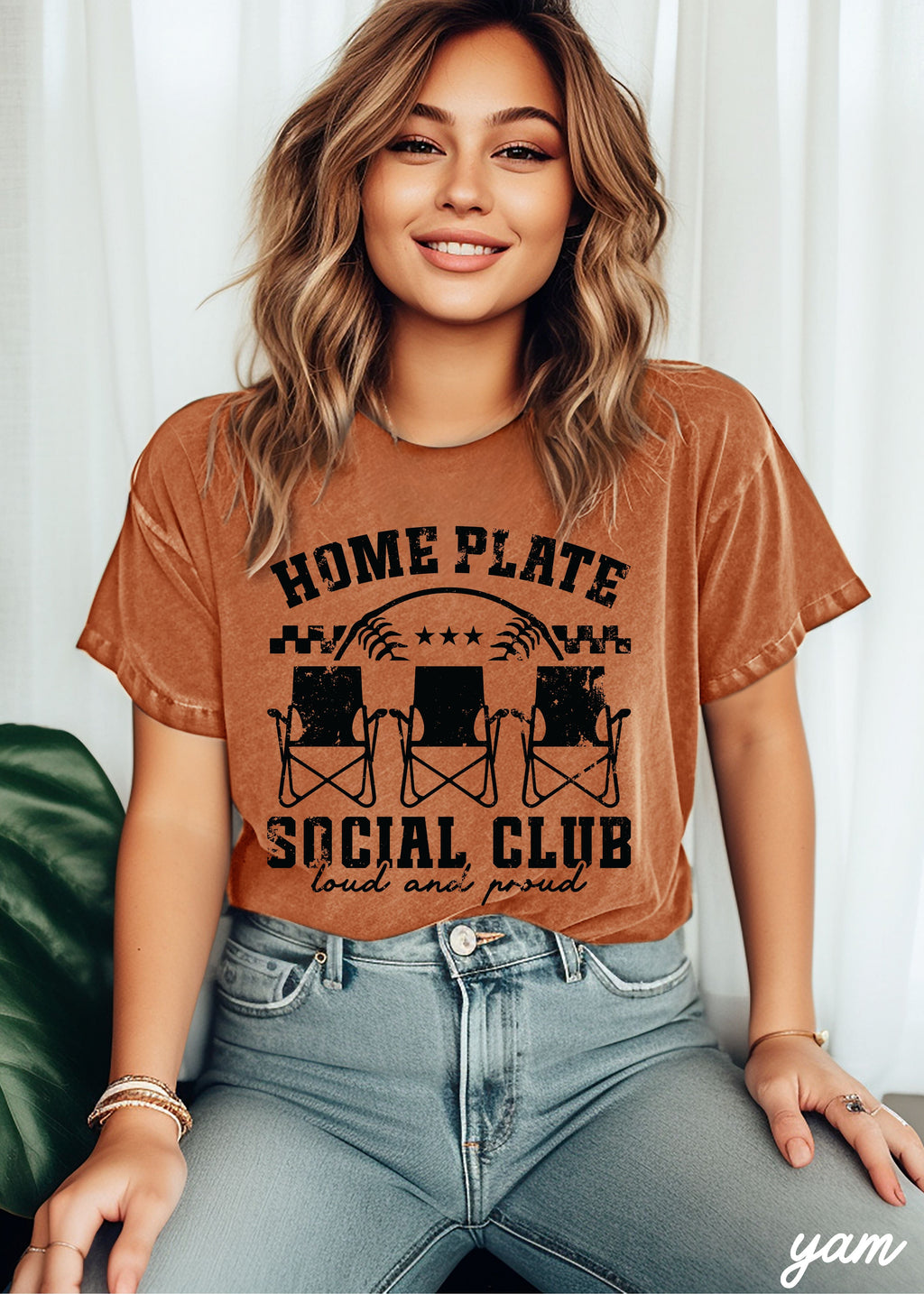 Home Plate Social Club Graphic T-Shirt – Baseball Game Day Shirt