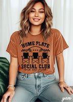 Home Plate Social Club Graphic T-Shirt – Baseball Game Day Shirt