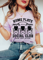 Home Plate Social Club Graphic T-Shirt – Baseball Game Day Shirt