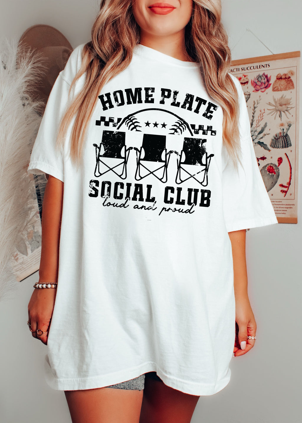 Home Plate Social Club Graphic T-Shirt – Baseball Game Day Shirt