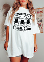 Home Plate Social Club Graphic T-Shirt – Baseball Game Day Shirt