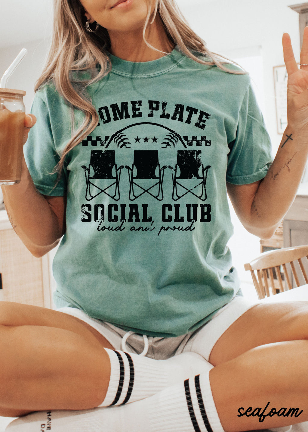 Home Plate Social Club Graphic T-Shirt – Baseball Game Day Shirt
