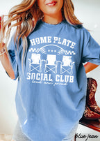 Home Plate Social Club Graphic T-Shirt – Baseball Game Day Shirt