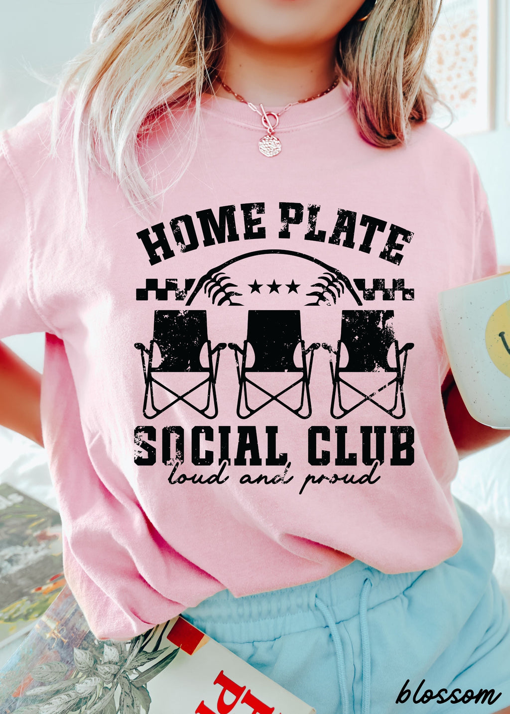 Home Plate Social Club Graphic T-Shirt – Baseball Game Day Shirt