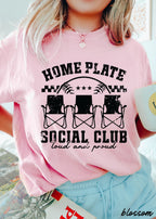 Home Plate Social Club Graphic T-Shirt – Baseball Game Day Shirt