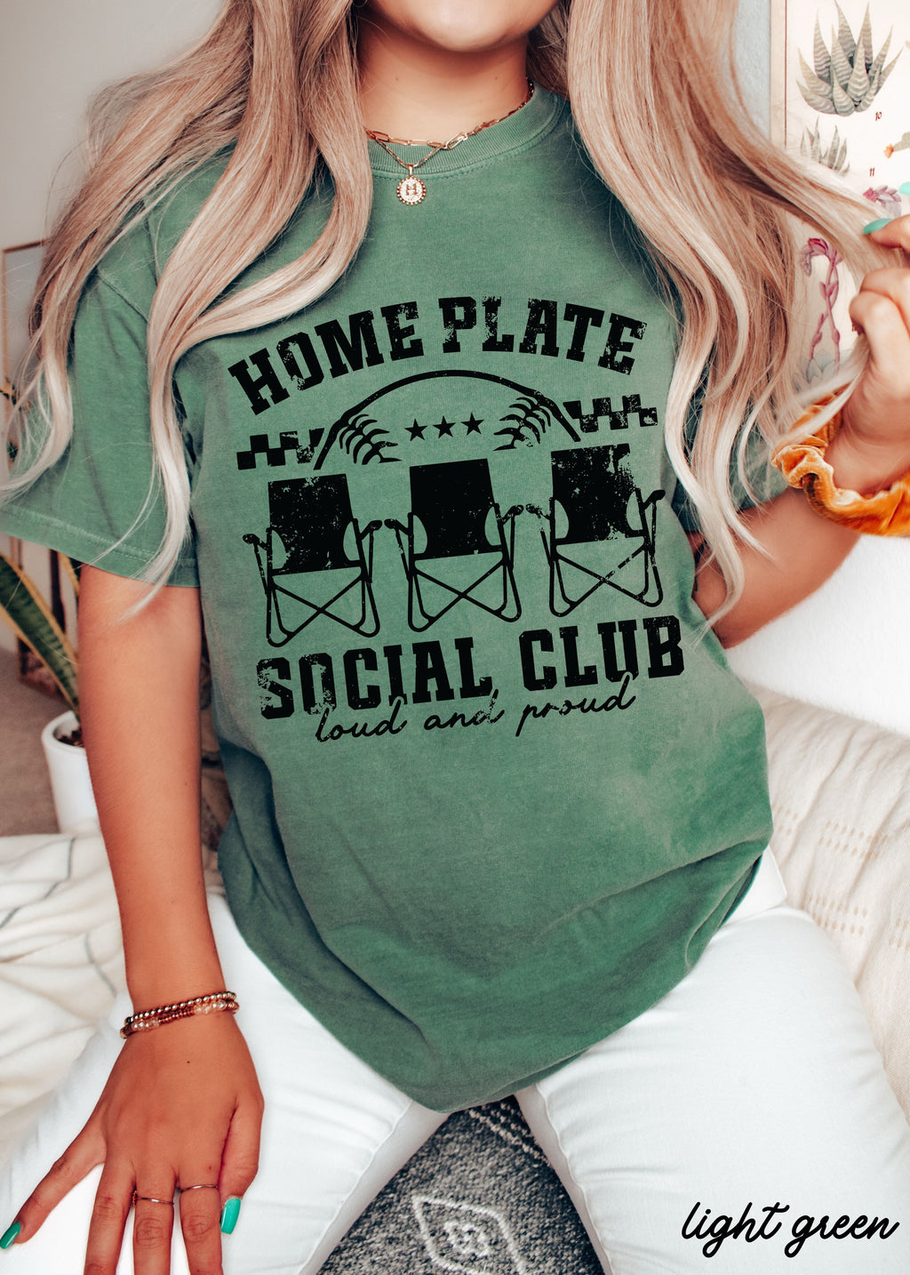 Home Plate Social Club Graphic T-Shirt – Baseball Game Day Shirt