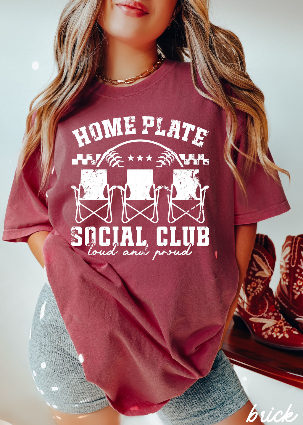 Home Plate Social Club Graphic T-Shirt – Baseball Game Day Shirt