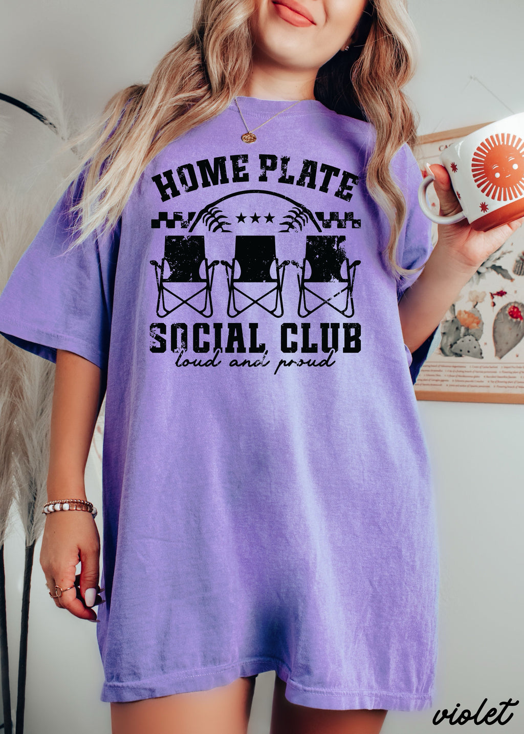 Home Plate Social Club Graphic T-Shirt – Baseball Game Day Shirt