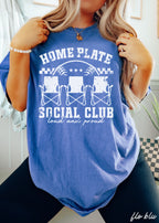 Home Plate Social Club Graphic T-Shirt – Baseball Game Day Shirt
