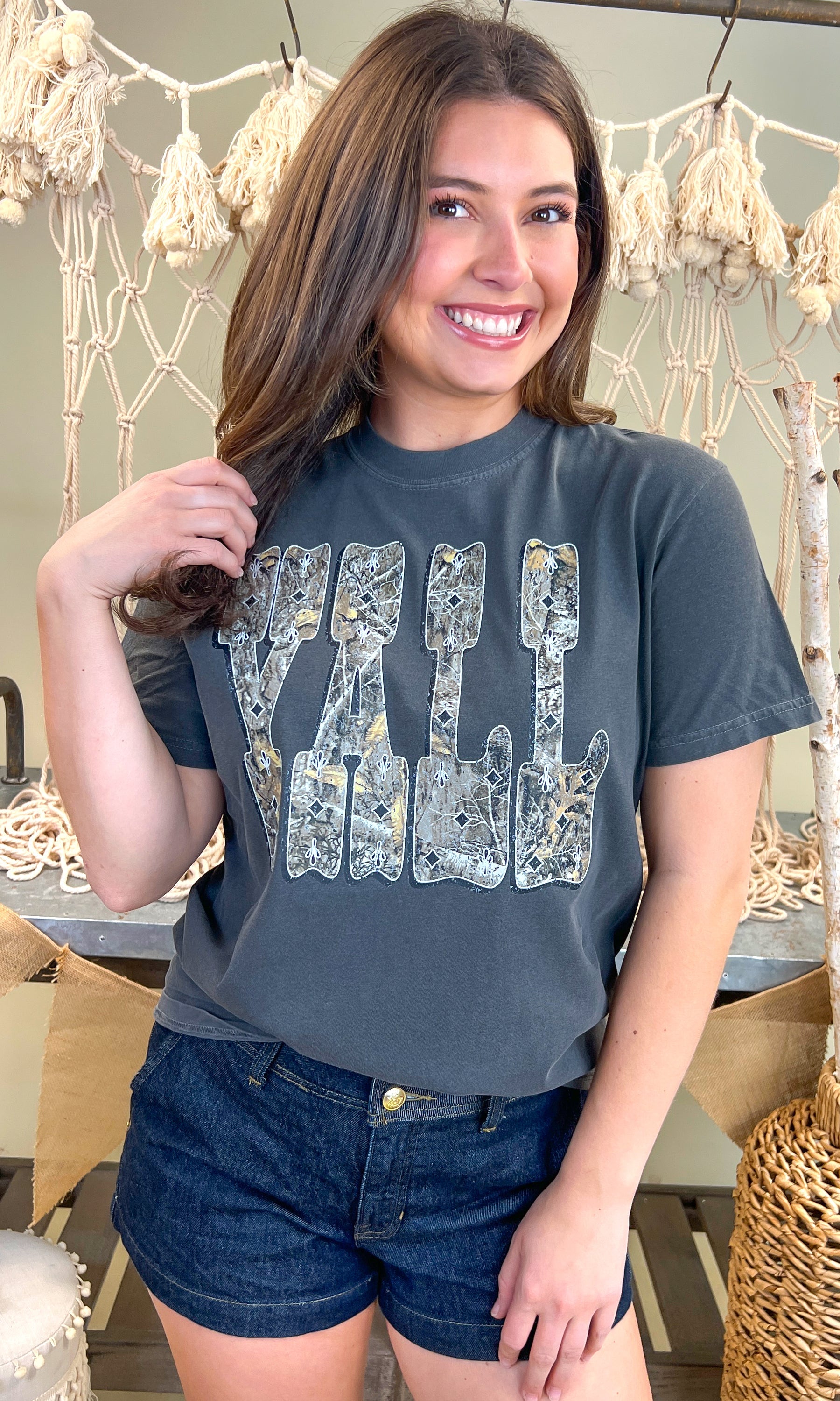 Y'all Camo Comfort Color Graphic T-Shirt
