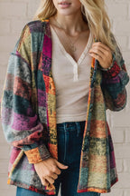 Harvest Skies colorful plaid fleece shacket with exposed seams and button front by Double Take