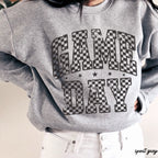 Game Day Checkered Sweatshirt *6 Colors (S-3X)