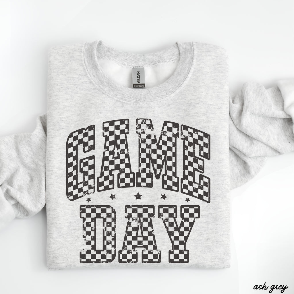Game Day Checkered Sweatshirt *6 Colors (S-3X)
