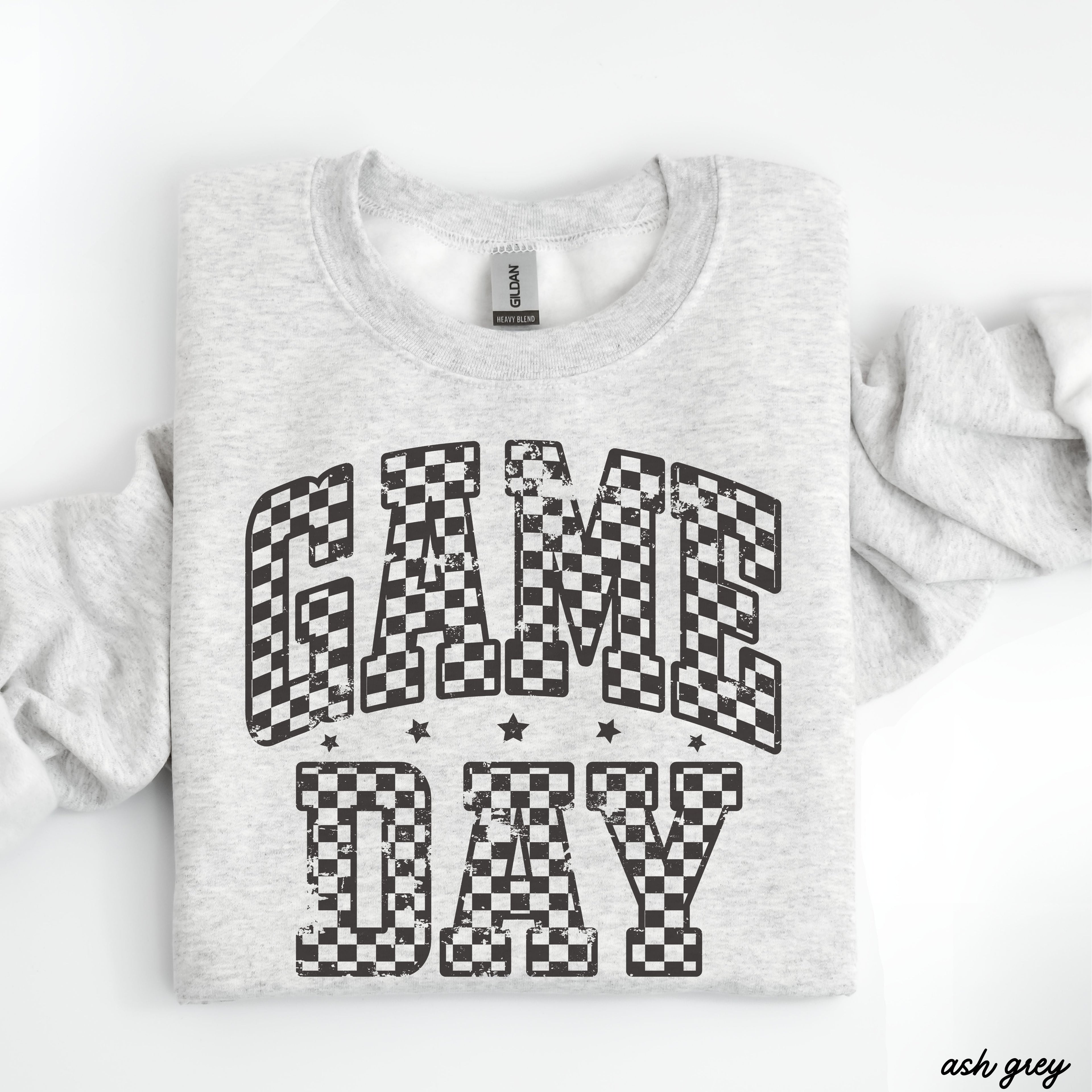 Game Day Checkered Sweatshirt *6 Colors (S-3X)