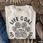 Pet All The Dogs Leopard Paw Graphic T-Shirt