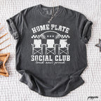Home Plate Social Club Graphic T-Shirt – Baseball Game Day Shirt