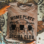 Home Plate Social Club Graphic T-Shirt – Baseball Game Day Shirt