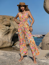 V-Neck Wide Leg Jumpsuit