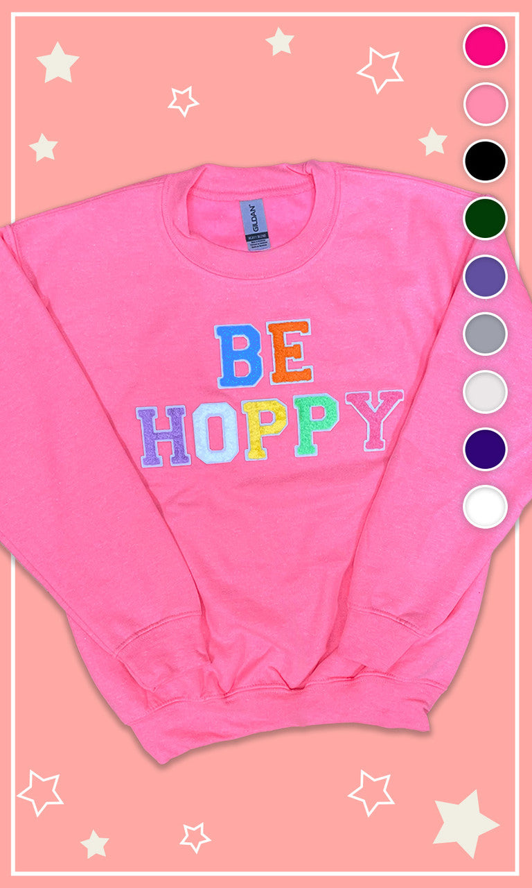 Soft Chenille Be Hoppy Easter Youth Sweatshirt