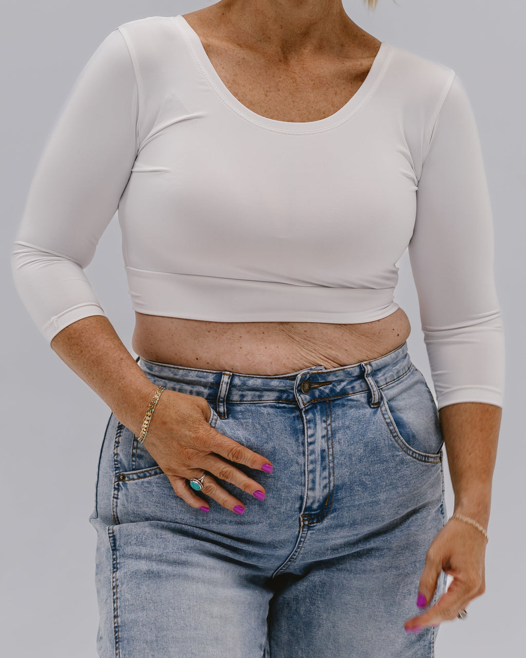 Elegant 3/4 Sleeve Halftee