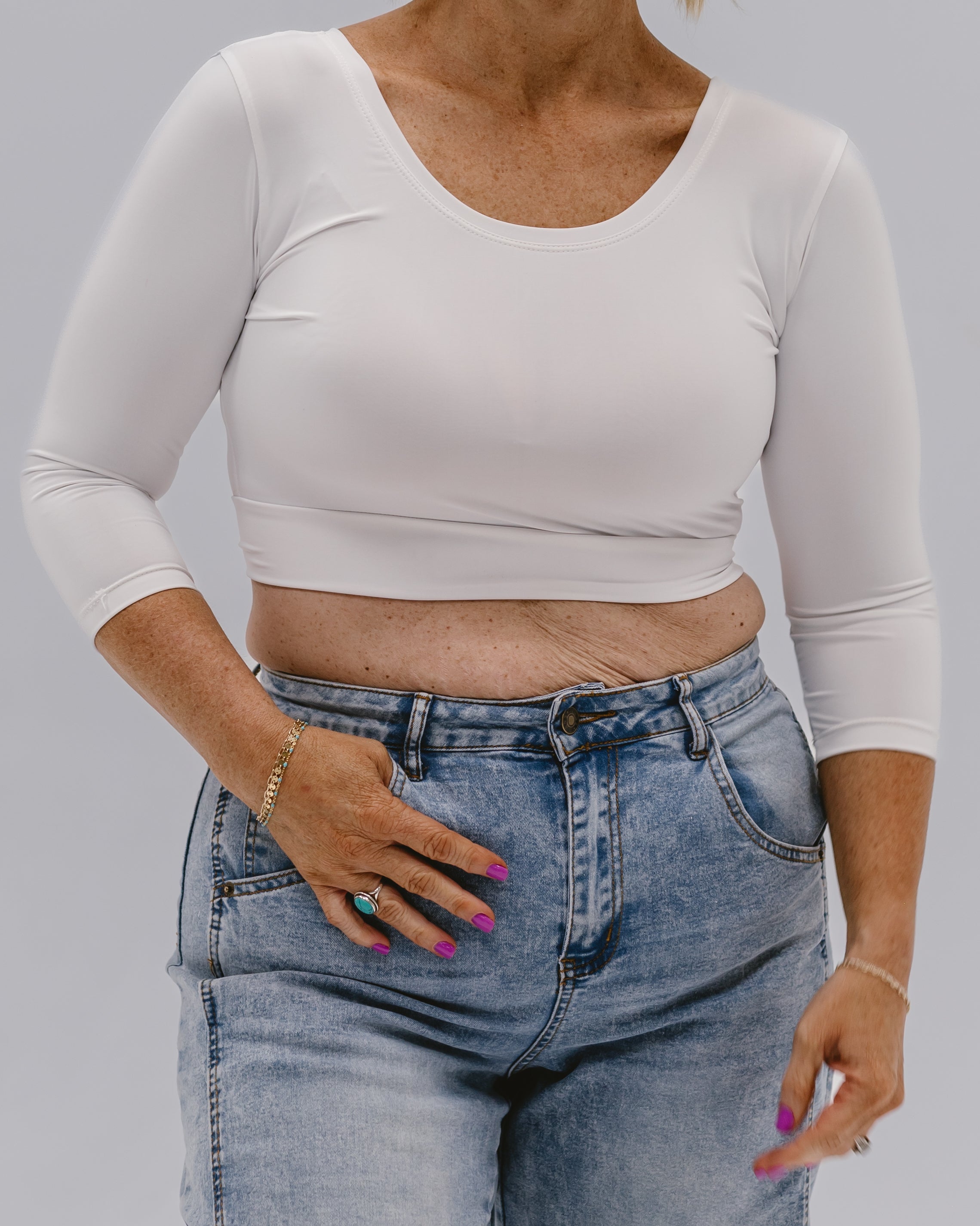 Elegant 3/4 Sleeve Halftee