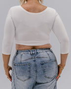 Elegant 3/4 Sleeve Halftee