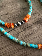 Spiny Oyster & Sterling Silver Pearl Choker Necklace – 14” | The Bijoux FAB