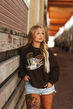 Sequin Mallard Duck Patch Sweatshirt