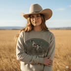 Western Hunt Dog Graphic Sweatshirt