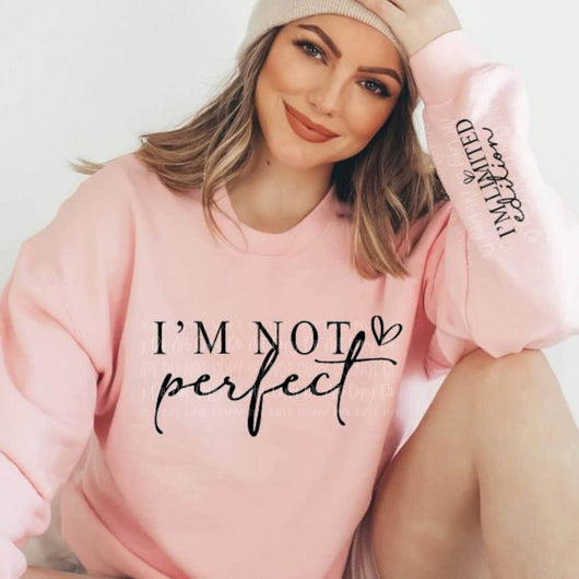 NOT PERFECT With  Sleeve Accent Sweatshirt