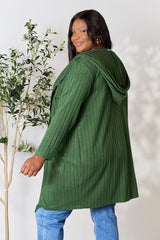 Basic Bae Full Size Hooded Sweater Cardigan