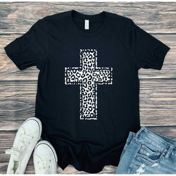 Leopard Faith Graphic Tee - Soaring Eagle Boutique